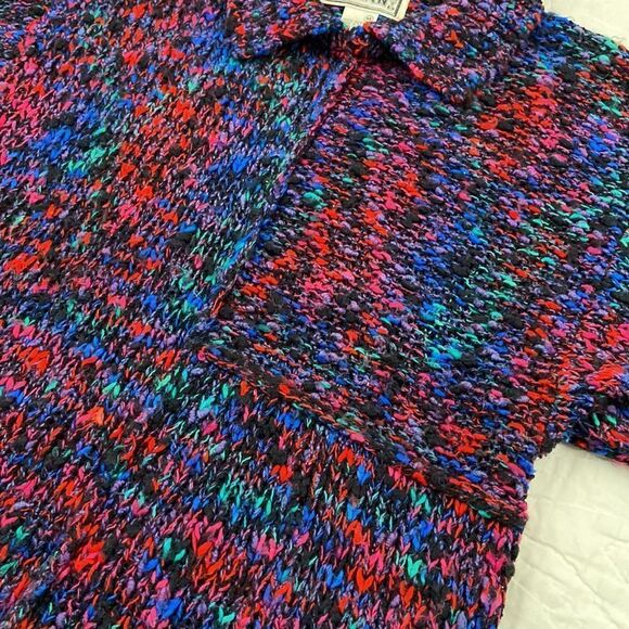 Vintage Evian Knit Multicolor Sweater size Medium - Picture 3 of 7